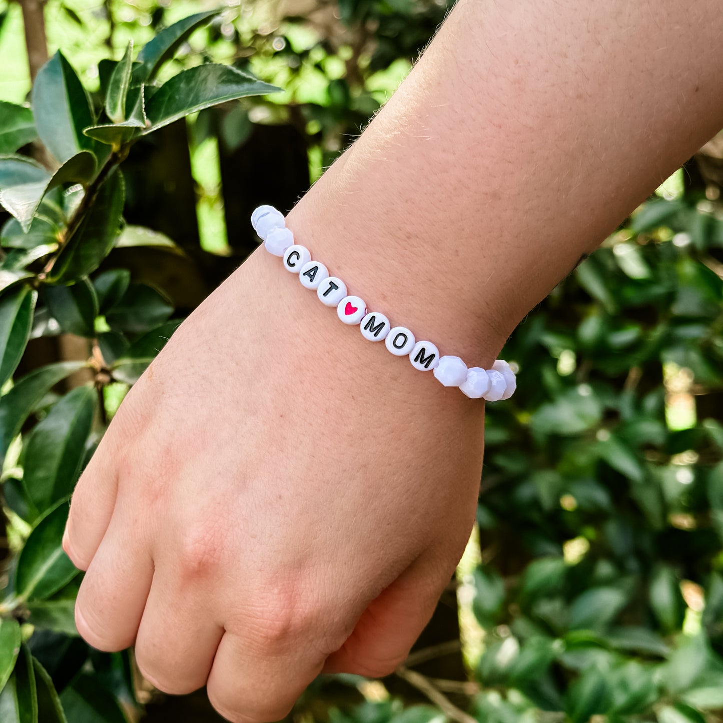 White Cat Mom Bracelet