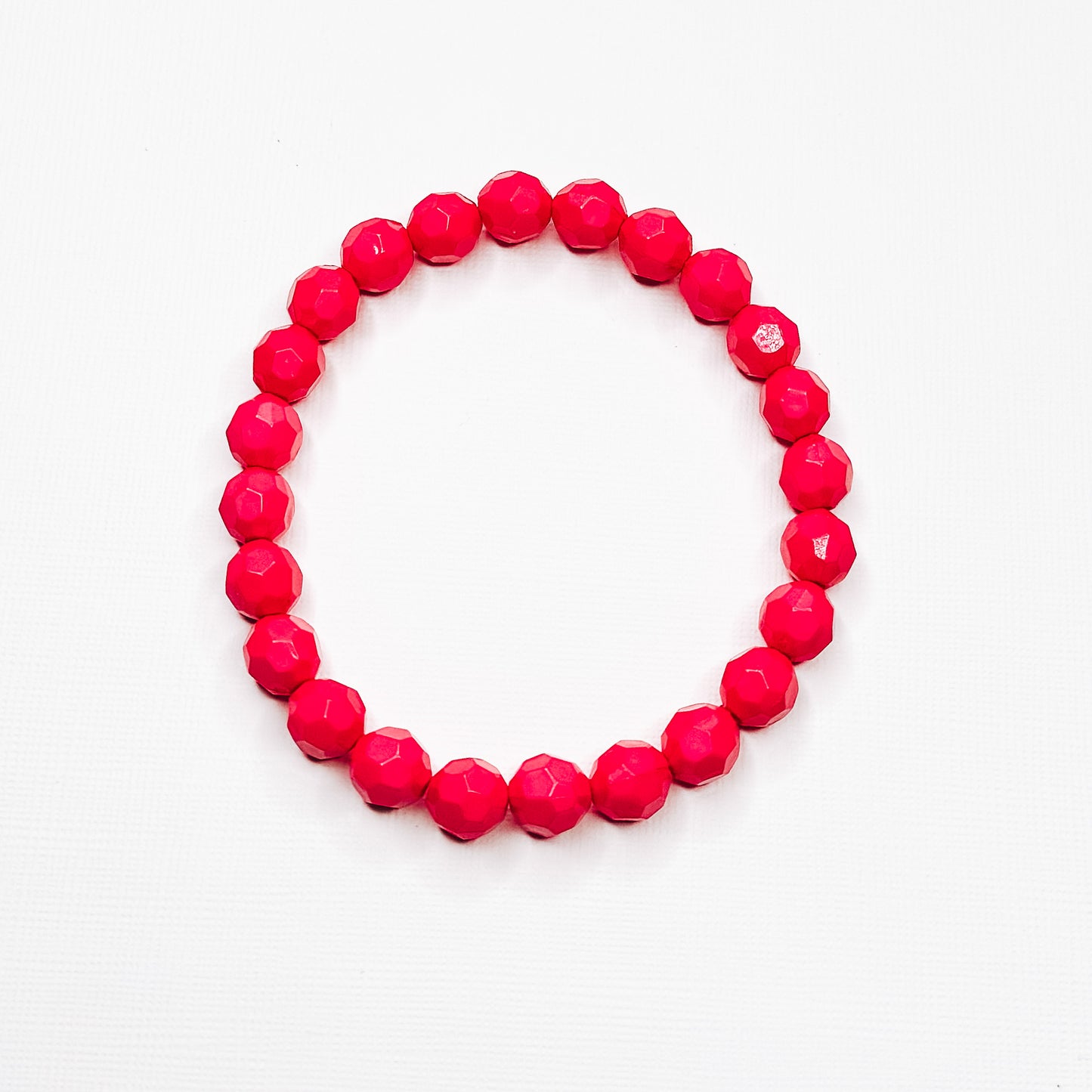 Hot Pink Beaded Bracelet