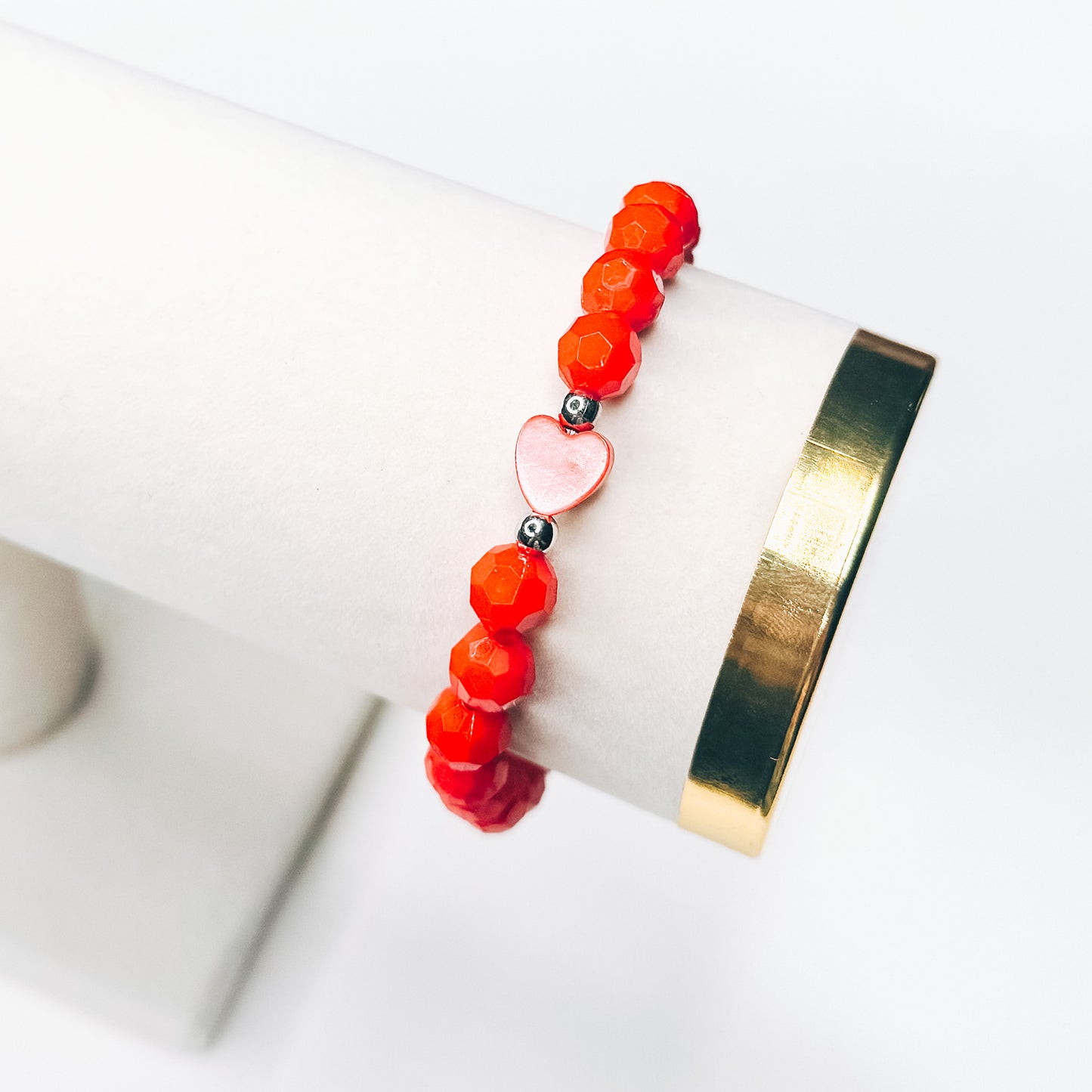 Red Heart Stone Bracelet