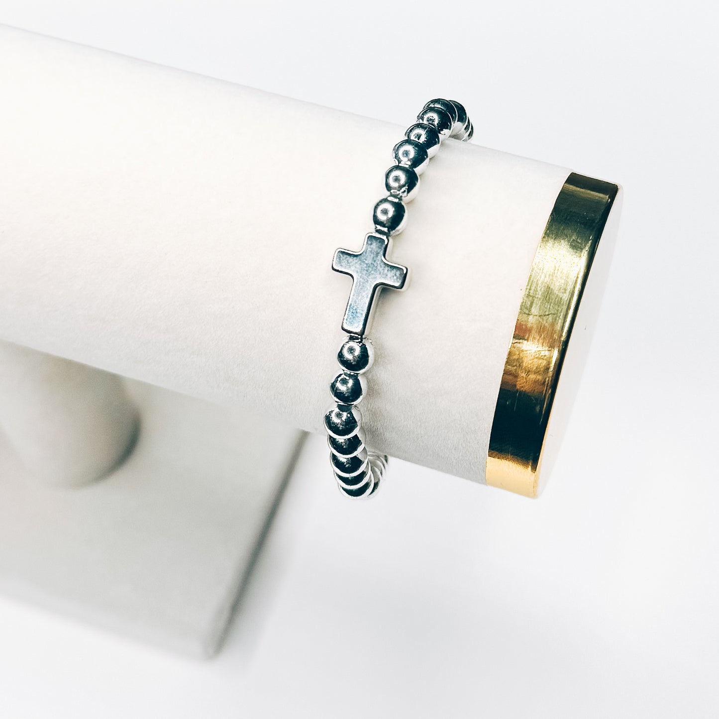 Silver Cross Bracelet