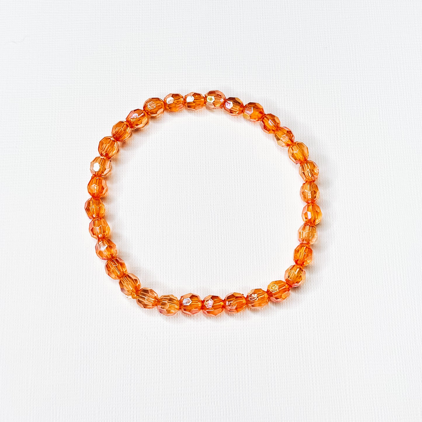 Dainty Orange Beaded Bracelet