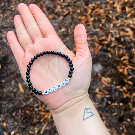 Quinoa Black Beaded Bracelet