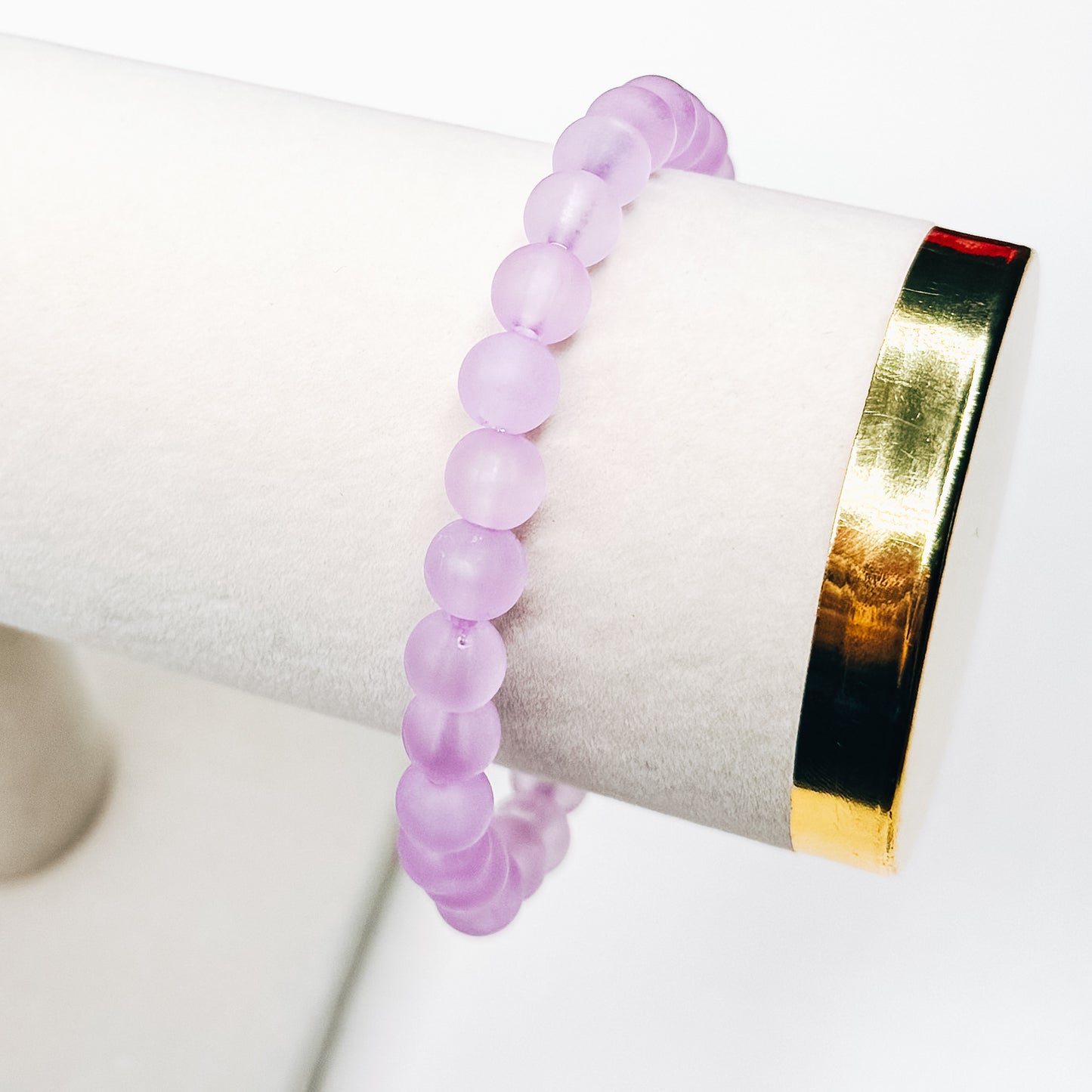 Purple Matte Beaded Bracelet