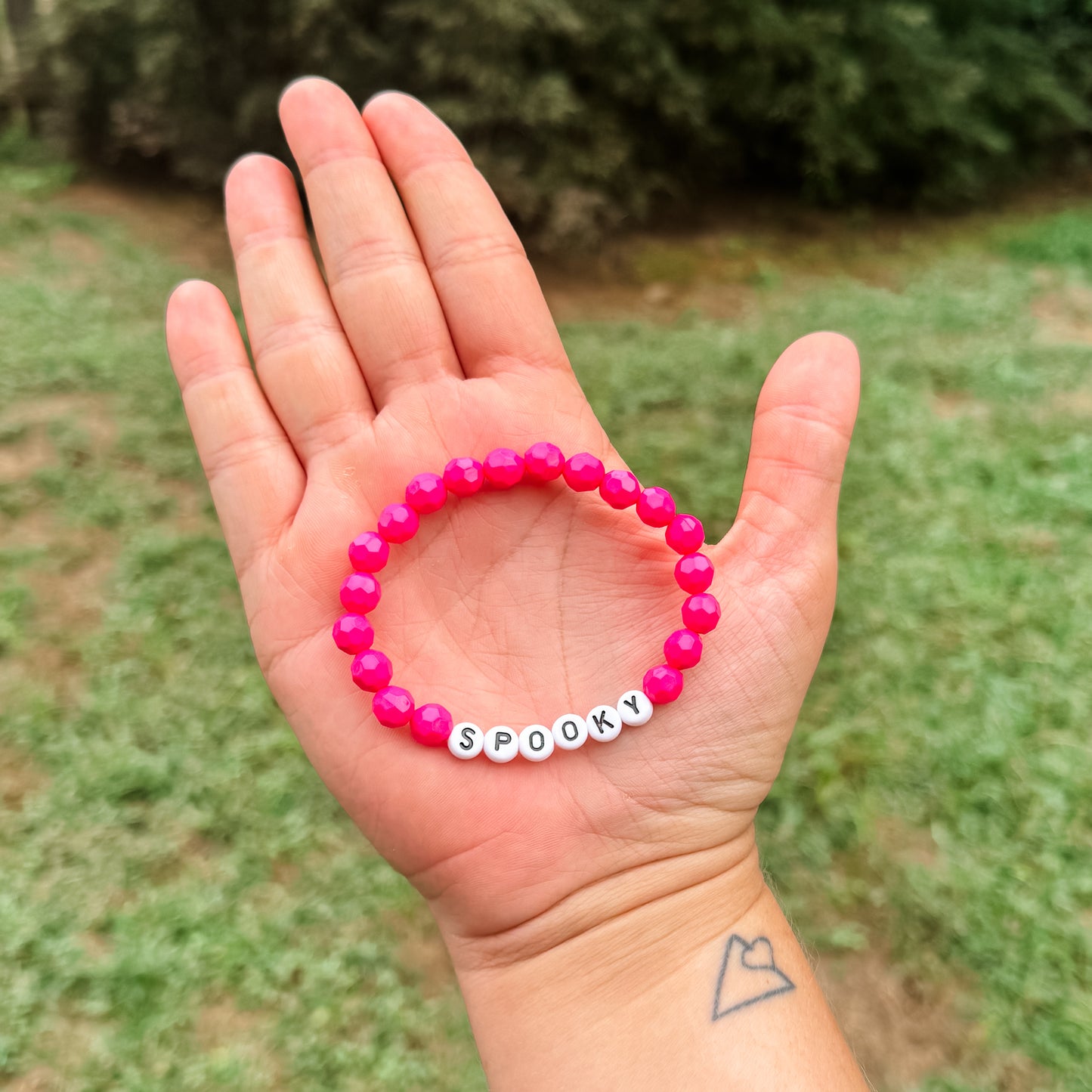 Spooky Hot Pink Bracelet