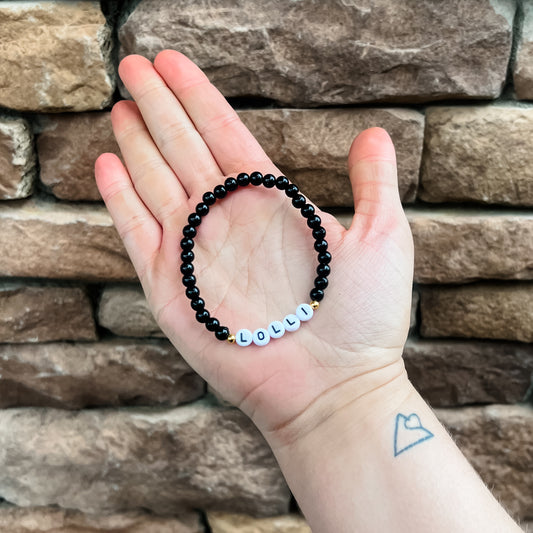 Lolli Black Beaded Bracelet