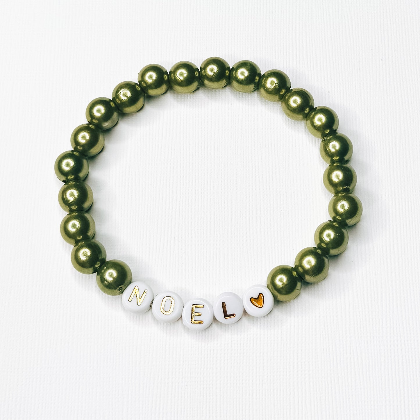 Noel Olive Green Pearl Bracelet