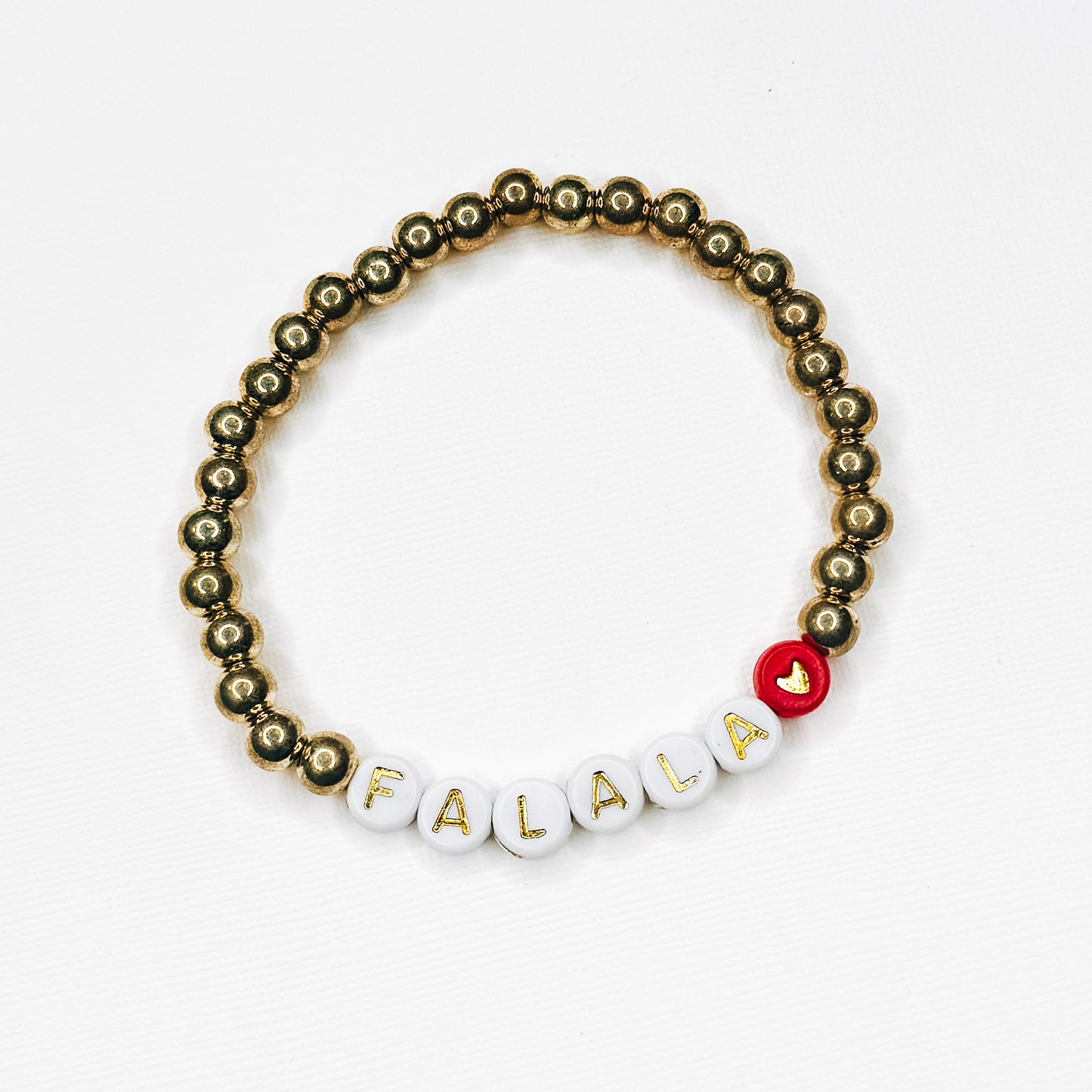 Falala Gold & Red Heart Bracelet