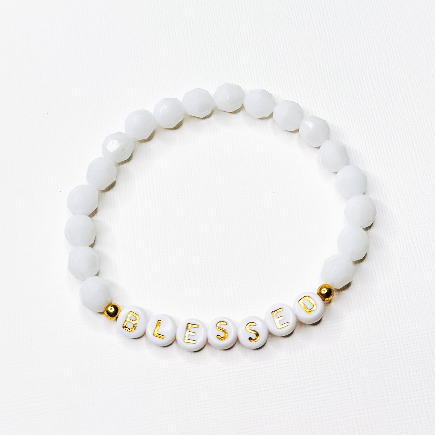 Blessed White & Gold Bracelet