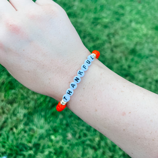 Orange Thankful Bracelet