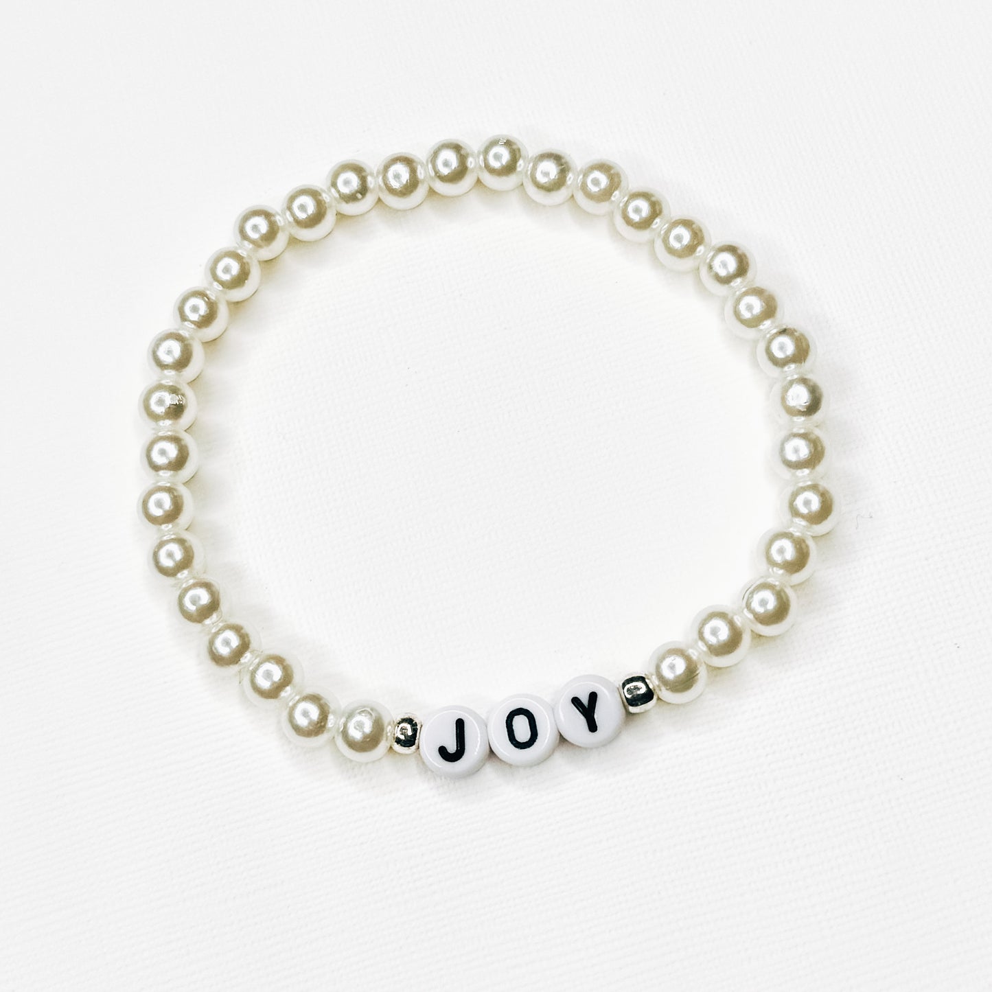 Silver Accent Joy Pearl Bracelet