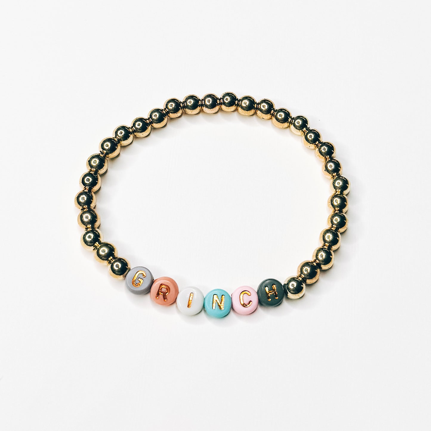 Multicolor & Gold Grinch Bracelet