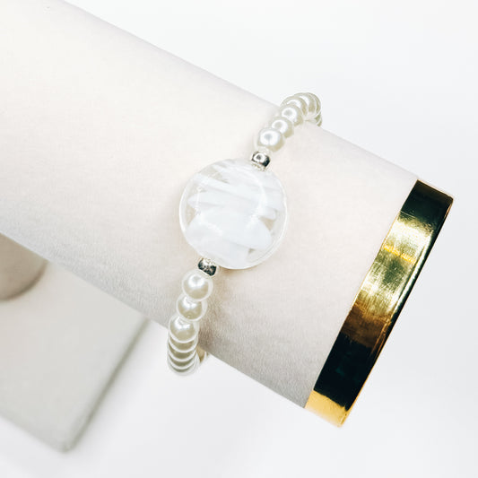 Pearl Statement Stone Bracelet