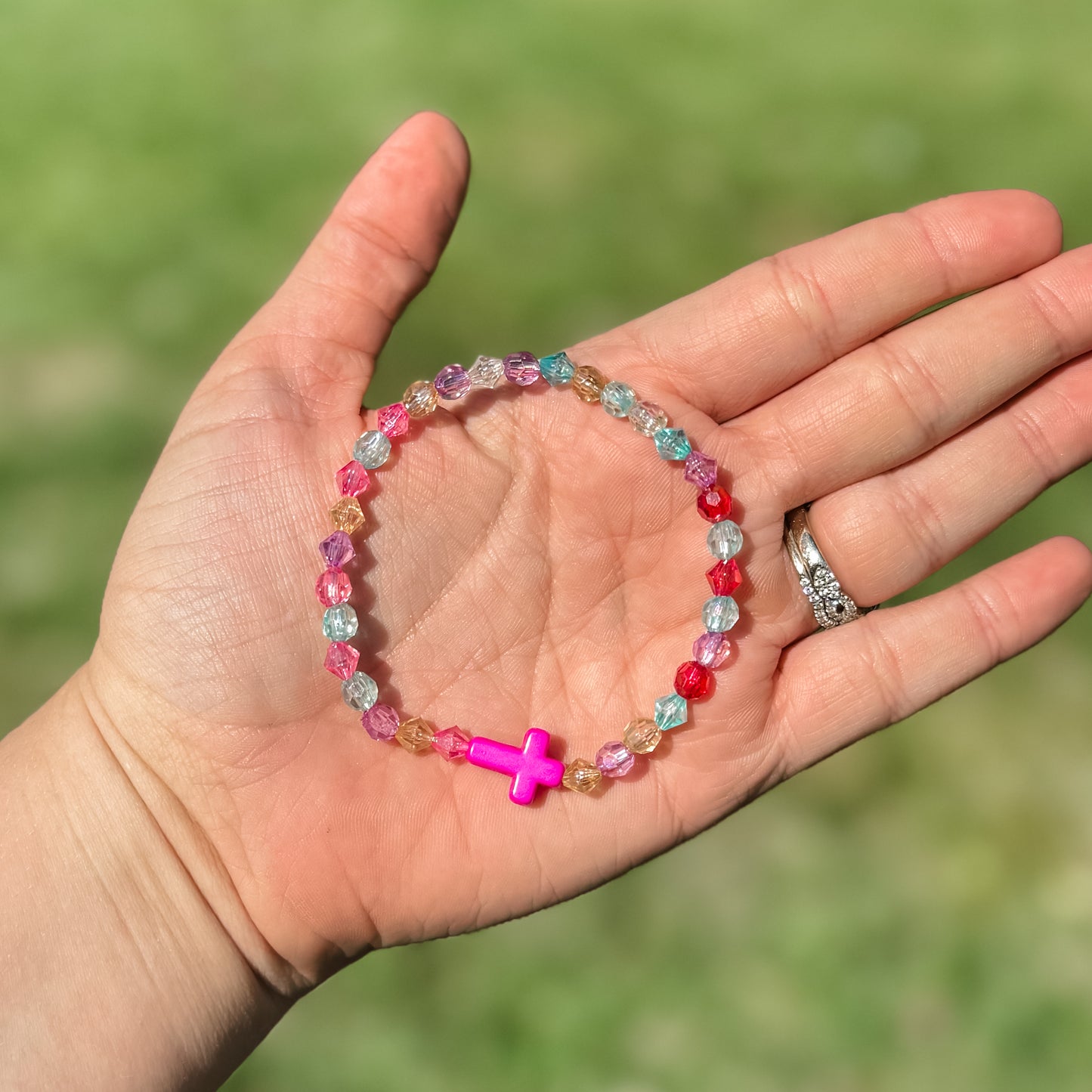 Multicolor Cross Bracelet