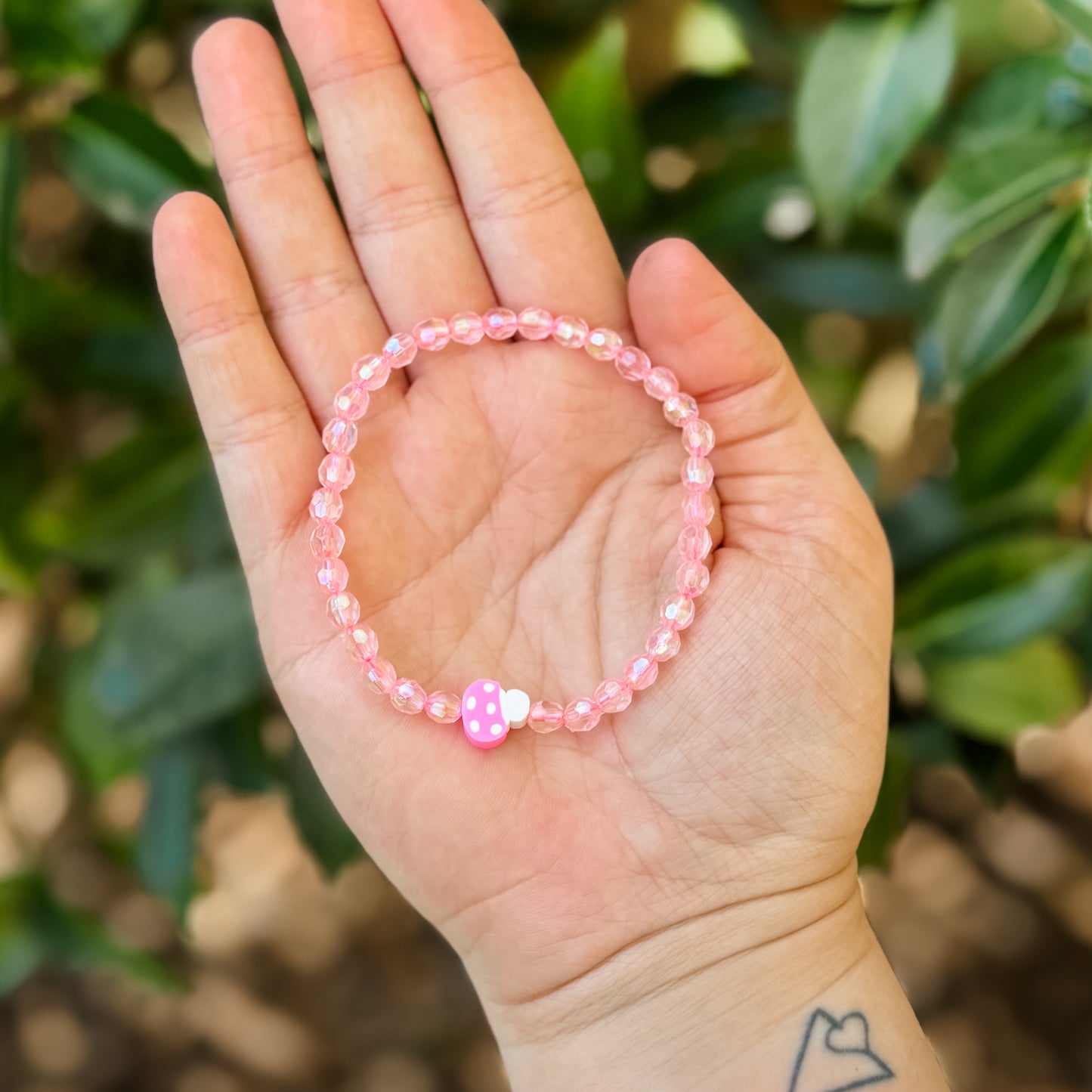 Pink Mushroom Bracelet